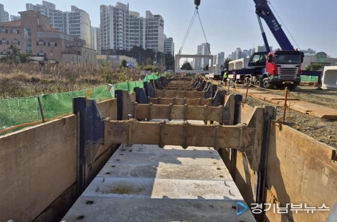 배방도시침수 대응사업 공사 현장