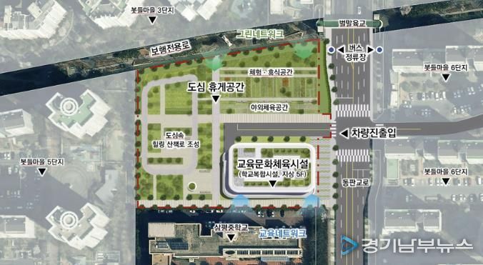 공공개발정책과-삼평동 725번지 부지 기본구상(안)