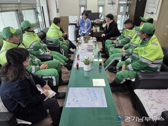 수원시 권선구 호매실동, 환경관리원과 청소대행업체와의 간담회 개최