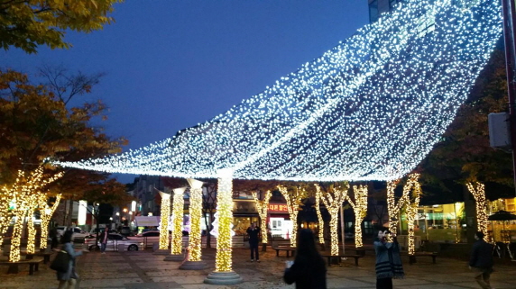 성남시 복정 어울림 빛축제 캐노피 빛조형물(2018년 자료사진)