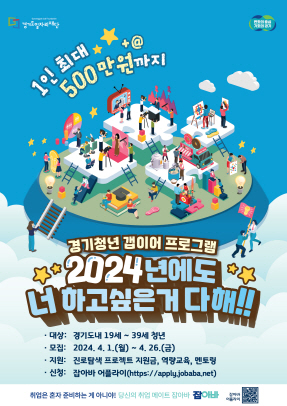 2024년 경기청년 갭이어 프로그램 모집 포스터