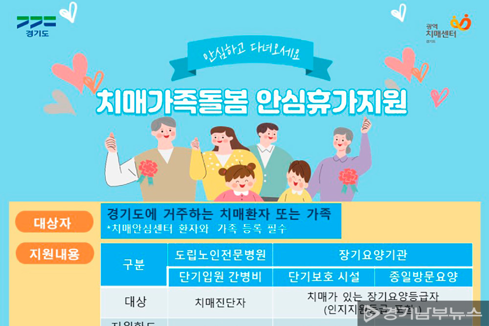 치매가족돌봄 안심휴가 지원 안내문