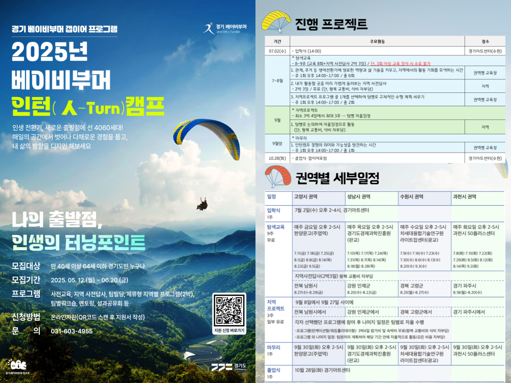 베이비부머 인턴(人-Turn)캠프 포스터